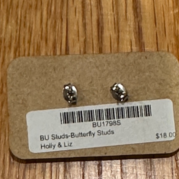 Brown Butterfly Earrings - Picture 2 of 2